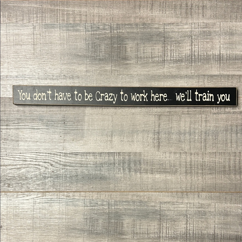 Black Wooden Office Sign